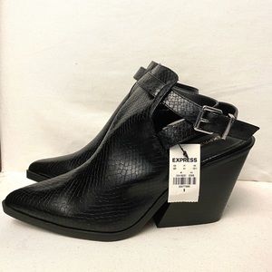 Open Back ankle strap booties
